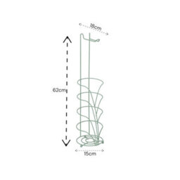 Showerdrape Vertu Sage Green Toilet Roll Holder & Spare Combo - thumbnail 2