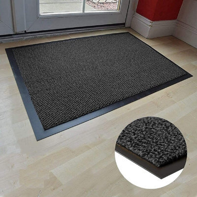 Wadan Grey 60X150 Cm Door Mat - Heavy Duty Washable Non-Slip Rubber Back Entrance Rug - Shoes Scraper Barrier Mat Indoor & Outdoor - image 1