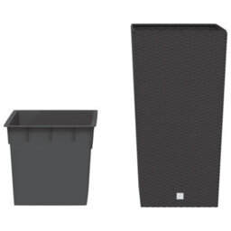 Berkfield Planter With Removable Inner Brown 21 / 49 L Pp Rattan - thumbnail 3