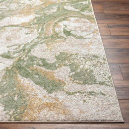 Livabliss San Francisco-Abstract Green Brown Yellow Taupe Modern Marble Living Dining Bedroom Rug 160 X 213 Cm Easy Care, Non Shedding - thumbnail 5