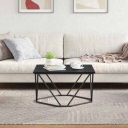 Berkfield Coffee Table Black Oak 80X80X45 Cm Engineered Wood - thumbnail 4