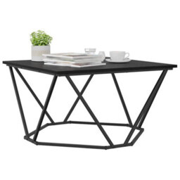 Berkfield Coffee Table Black Oak 80X80X45 Cm Engineered Wood - thumbnail 3