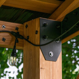 Backyard Discovery Norwood Cedar Wood Outdoor Patio Gazebo With Powerport 3.7 X 3.1M (12Ft X 10Ft) - thumbnail 7