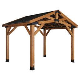 Backyard Discovery Norwood Cedar Wood Outdoor Patio Gazebo With Powerport 3.7 X 3.1M (12Ft X 10Ft) - thumbnail 2