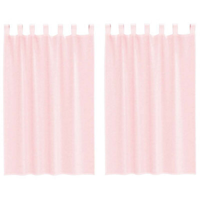 Berkfield Durable Voile Curtains With Loops 2 Pcs Light Pink 140X175 Cm - image 1