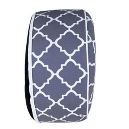 Indoor/outdoor Inflatable Foot Stool Pouffe Bean Bag - Grey - thumbnail 2