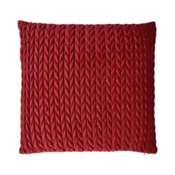 Laurence Llewelyn-Bowen Amory Luxe Red Velvet Filled Cushion - thumbnail 2