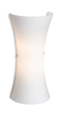Luminosa Lighting Luminosa Forum Up Down Glass Wall Light Opal White Glass - image 1