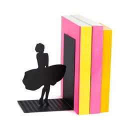 Balvi Marilyn Monroe Famous Skirt Lift Pose Silhoutte Black Metal Bookends