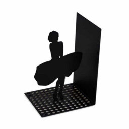 Balvi Marilyn Monroe Famous Skirt Lift Pose Silhoutte Black Metal Bookends - thumbnail 2