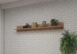 Arte Tulsa Contemporary Oak Grandson Wall Shelf - W1800mm X H220mm X D230mm - thumbnail 2
