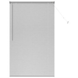 Berkfield Window Blind With Curtains Manual Silver Aluminium - thumbnail 2