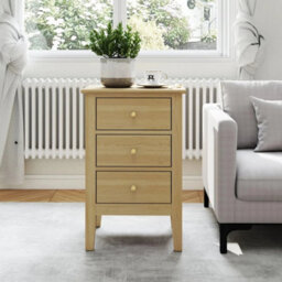 3 Drawer Bedside Cabinet With 3 Drawers And Legs For Bedroom - thumbnail 3