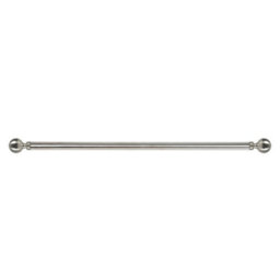 Marlow Satin Nickel Steel Curtain Rod Set Extendable Adjustable Quiet - thumbnail 2