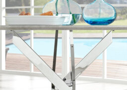Furniturebox Uk Novara Grey Concrete Effect Round Dining Table & 4 Navy Pesaro Silver Chairs - thumbnail 6