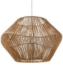 Wyld And Coco Earthloom Pendant Lamp - Handwoven Paper Rope Shade, Natural Boho Ceiling Light, W45 X H112Cm - thumbnail 1