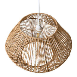 Wyld And Coco Earthloom Pendant Lamp - Handwoven Paper Rope Shade, Natural Boho Ceiling Light, W45 X H112Cm - thumbnail 5