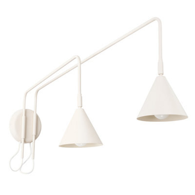 Sollux Lighting Nox Steel Beige 2 Lights Modern Wall Lamps - image 1