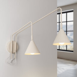 Sollux Lighting Nox Steel Beige 2 Lights Modern Wall Lamps - thumbnail 3
