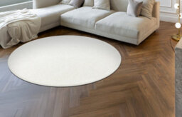 RugsX Eton Plus Circle Carpet Cream, One-Color, Uniform, Plain Circle 150 Cm - thumbnail 5