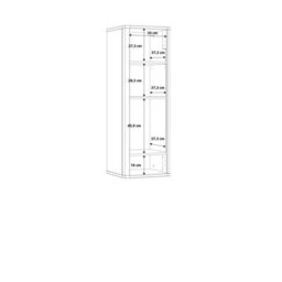 Furniture To Go Klara Display Cabinet With 1 Glass Door In Grey And Oak - thumbnail 8