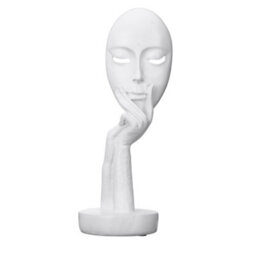 Living And Home White Home Decor Art Woman Face Statue Collectible Statue For Living Room Bookshelf White Desk Decor 11 Inch
