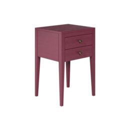 Wyld Haus Paraty Plum Wood-Grain Two-Drawer Bedside Table 400X350X600mm - thumbnail 4