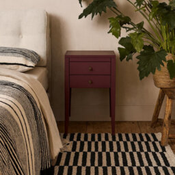Wyld Haus Paraty Plum Wood-Grain Two-Drawer Bedside Table 400X350X600mm - thumbnail 2