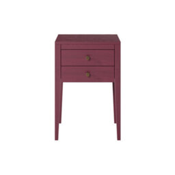 Wyld Haus Paraty Plum Wood-Grain Two-Drawer Bedside Table 400X350X600mm - thumbnail 3