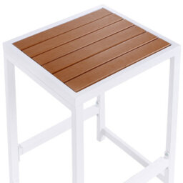 Beliani Garden Chair Avetrana Metal Brown/ White - thumbnail 6