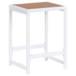Beliani Garden Chair Avetrana Metal Brown/ White - thumbnail 1