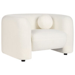Beliani Living Room Set 5 Seater Leiren Boucle White - thumbnail 8