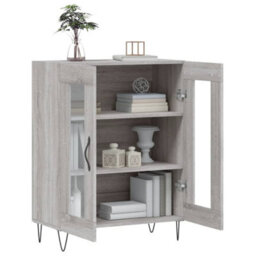 Berkfield Sideboard Grey Sonoma 69.5X34X90 Cm Engineered Wood - thumbnail 4