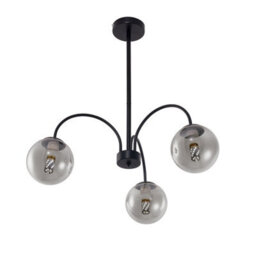 Living And Home 3-Light Transparent Glass Lampshade Pendant Light Chandelier Fixture,e27 - thumbnail 2
