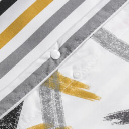 Ameha Printed Duvet Cover 3 Piece Set With Matching Pillowcase Quilt Covers Ochre Stripe King (230X220Cm) - thumbnail 8