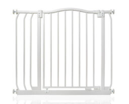 Bettacare Curved Top Dog Gate, 80Cm - 89Cm, Matt White, Pressure Fit Pet Gate For Dog And Puppy, Pet And Dog Barrier - thumbnail 1