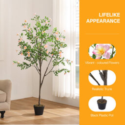 Thehotsale Artificial Frangipani Blossom Tree In Planter For Decoration Living Room - thumbnail 3