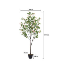 Thehotsale Artificial Frangipani Blossom Tree In Planter For Decoration Living Room - thumbnail 6
