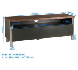 Dorel Home Alphason Regent Tv-Stand Brown/walnut - thumbnail 4