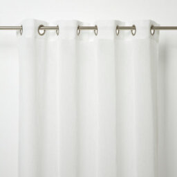 GoodHome Yena Off White Plain Daylight Eyelet Voile Curtain (W)140Cm (L)260Cm, Single