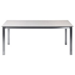 Beliani Garden Dining Table Cosoleto 180 Cm 90 Cm Glass White - thumbnail 6