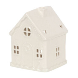 Something Different White Gingerbread House Tealight Holder