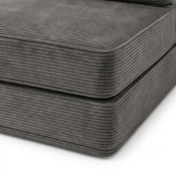 Flex Grey 3 Seater Compressed Sofa Bed Cord Boneless Cloud Couch Foam Pocket Spring - thumbnail 8