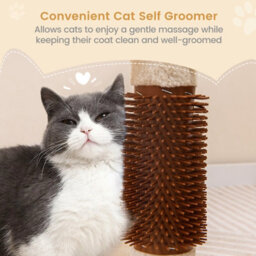 Costway 4 In 1 Cat Tree 72 Cm Cat Tower W/ Cat Self Groomer & Scratching Post - thumbnail 7