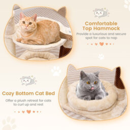 Costway 4 In 1 Cat Tree 72 Cm Cat Tower W/ Cat Self Groomer & Scratching Post - thumbnail 5