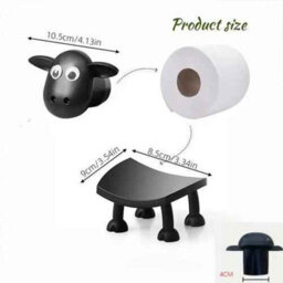3Pcs Funny Sheep Toilet Paper Holder Quirky Bathroom Decor Loo Roll Storage Rack - thumbnail 2