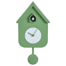 Beliani Pendulum Clock Bonneval 24 Cm With Cuckoo Green - thumbnail 1