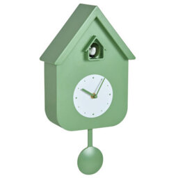 Beliani Pendulum Clock Bonneval 24 Cm With Cuckoo Green - thumbnail 4