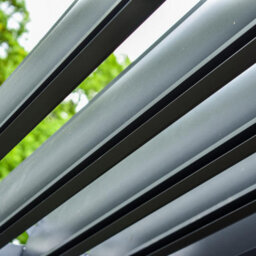 BPS Access Solutions Bps Grand Full Aluminium Pergola - 3X3M Aluminium Pergola - Louvered Roof - 120mm Post - Garden Canopy - Anthracite Grey - thumbnail 3