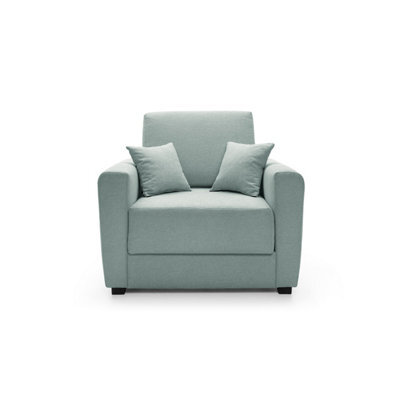 Abakus Direct Olly Linen Single Sofa Bed In Pistachio Green - image 1